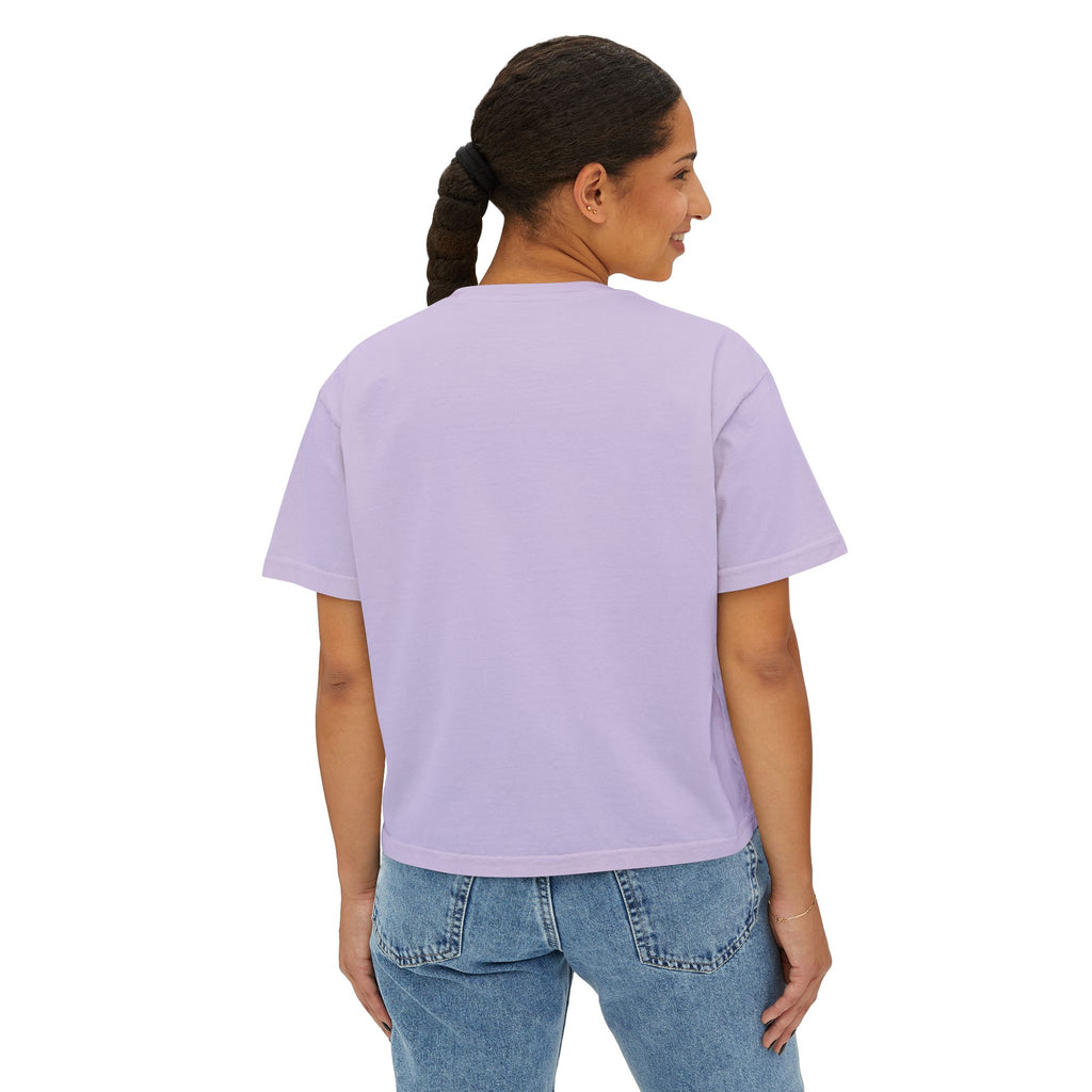 Chill Vibes Only Floral Boxy Tee — Women's Relaxed Crop T‑Shirt