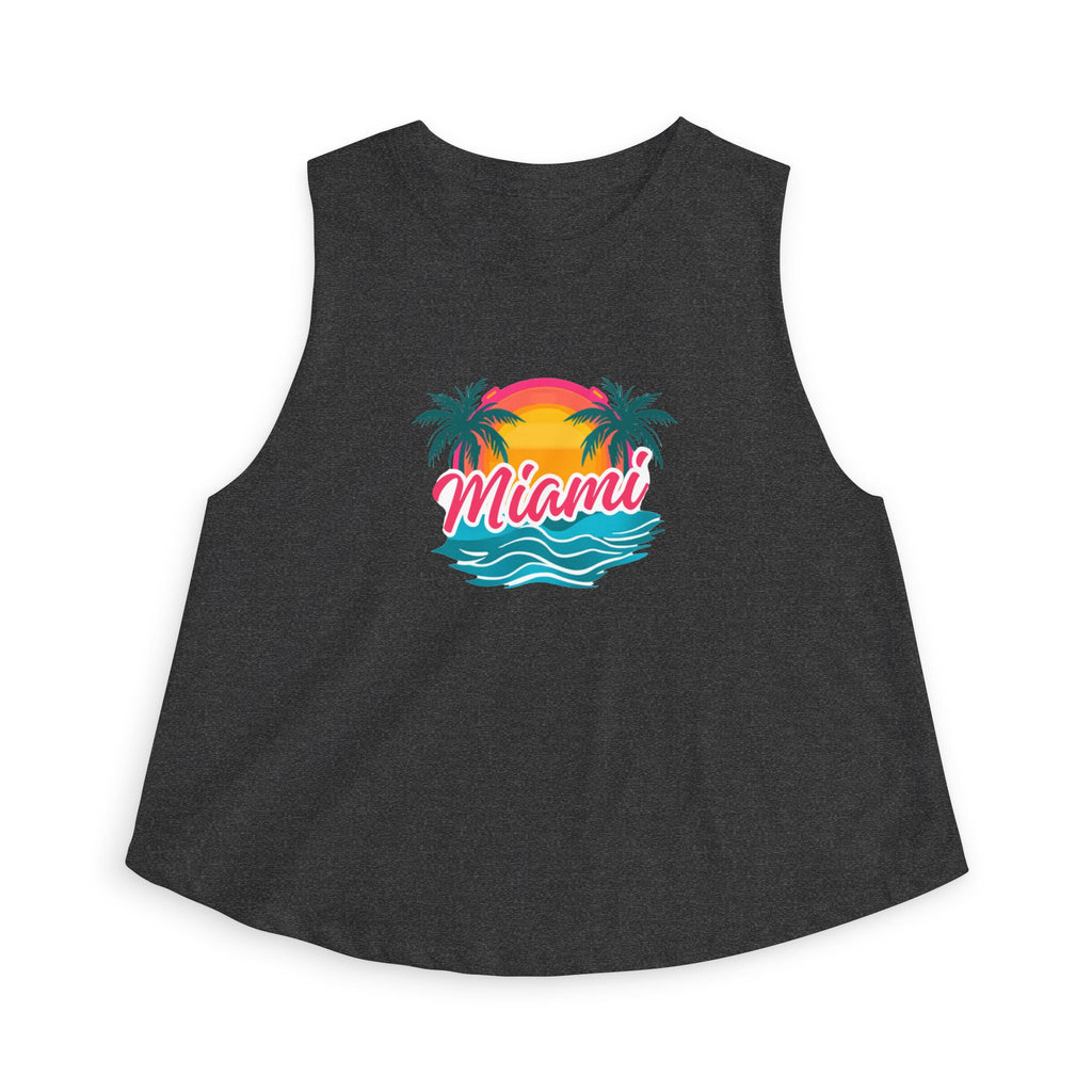 Miami Sunset Crop Top — Retro Palm Beach Tank