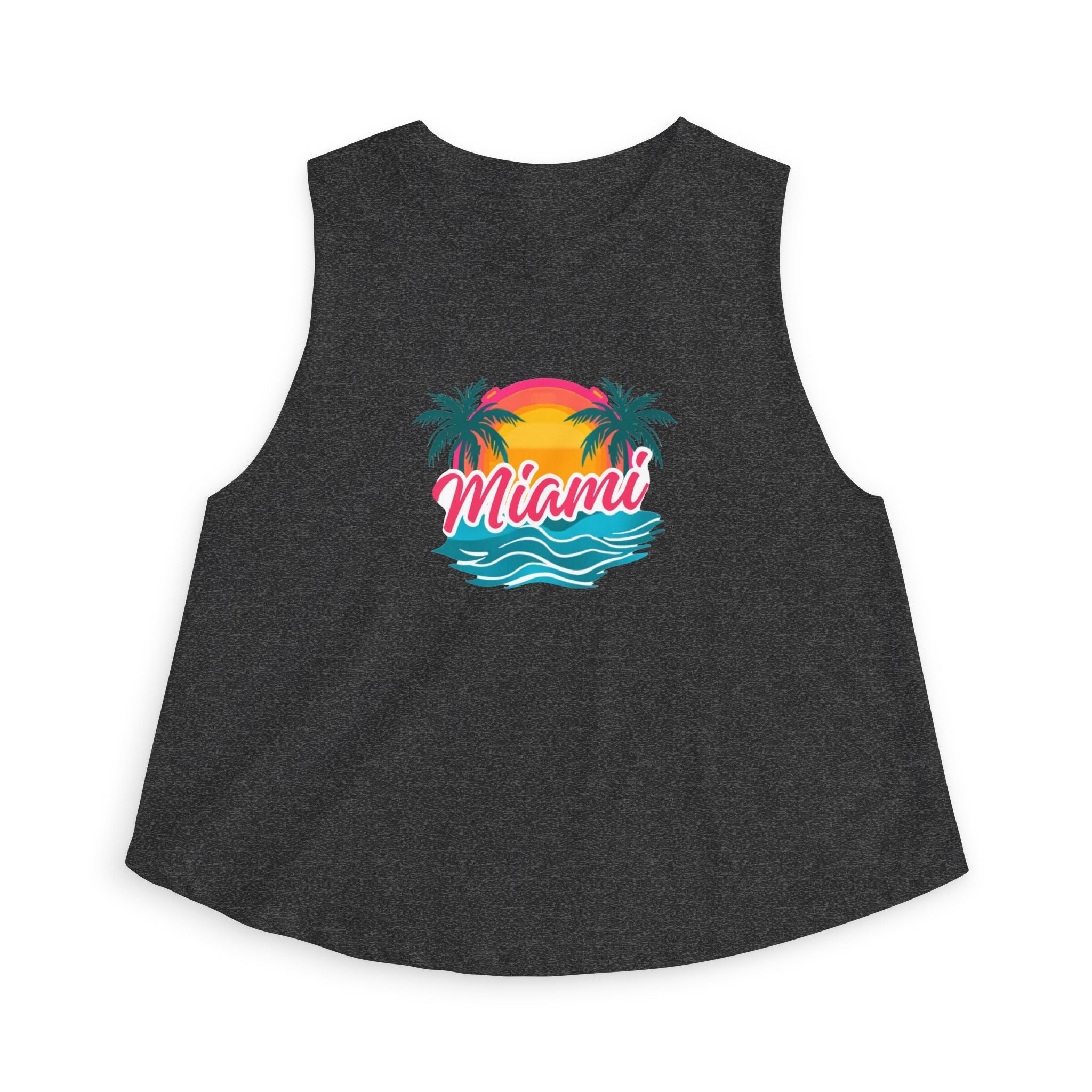 Miami Sunset Crop Top — Retro Palm Beach Tank