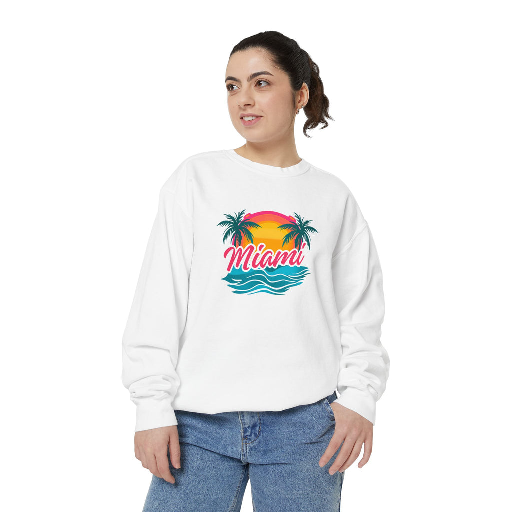 Miami Sunset Sweatshirt — Vintage Palm Beach Crewneck