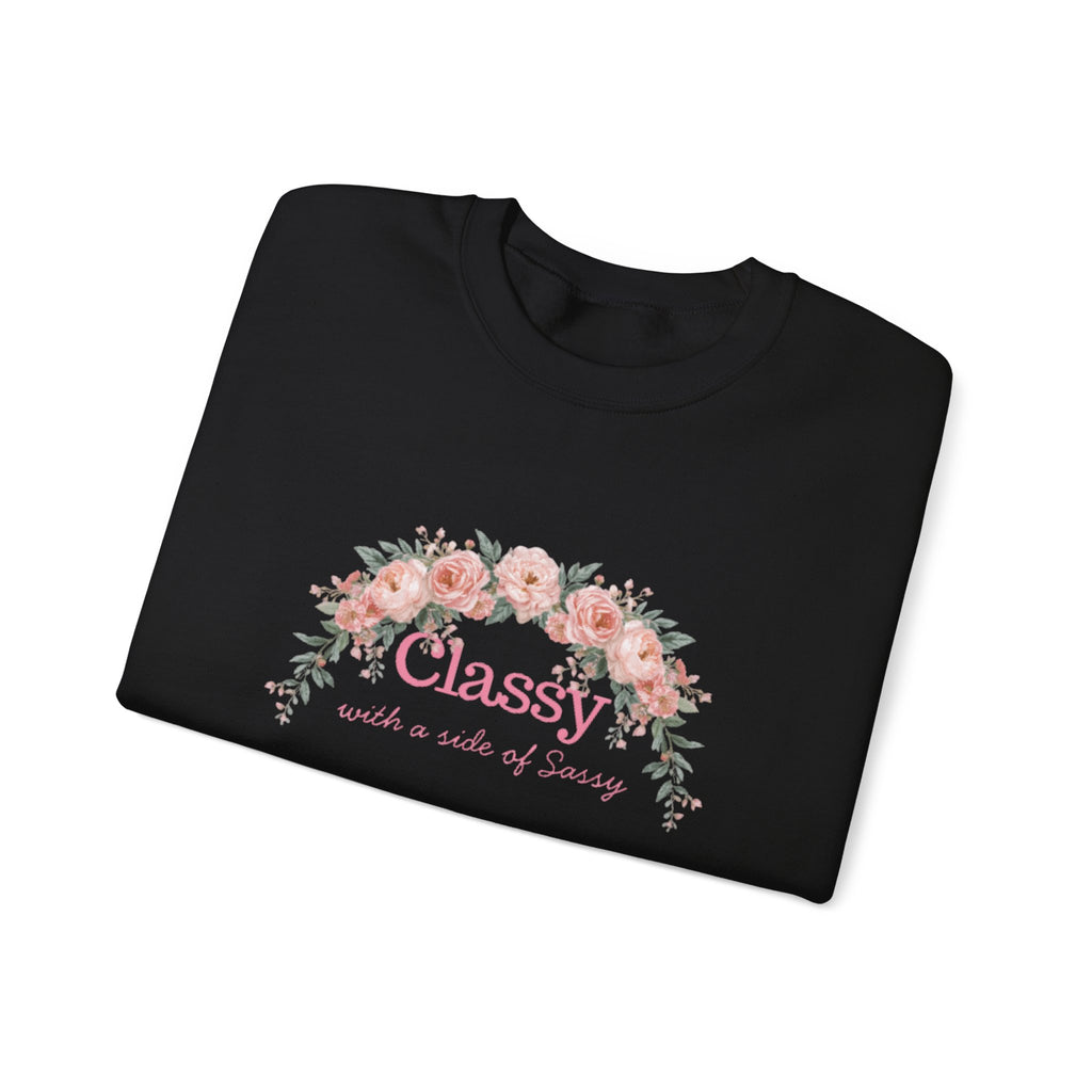 Classy Floral Crewneck Sweatshirt — "Classy with a touch of grace"