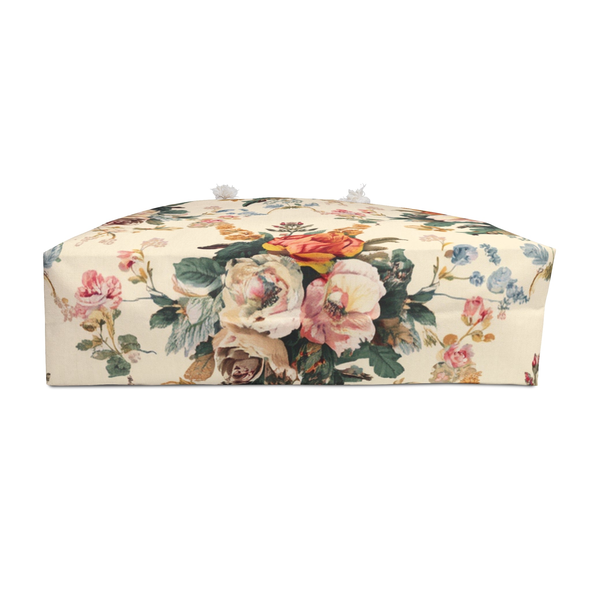 Vintage Floral Weekender Bag — Cream Rose Travel Tote