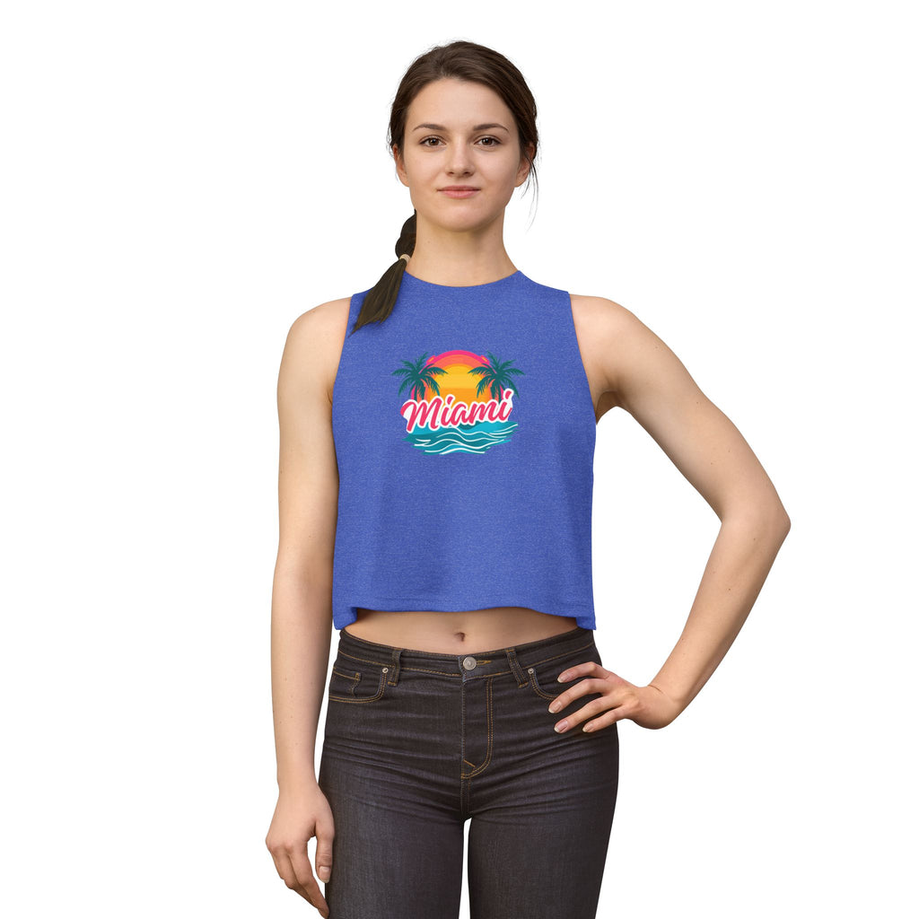 Miami Sunset Crop Top — Retro Palm Beach Tank