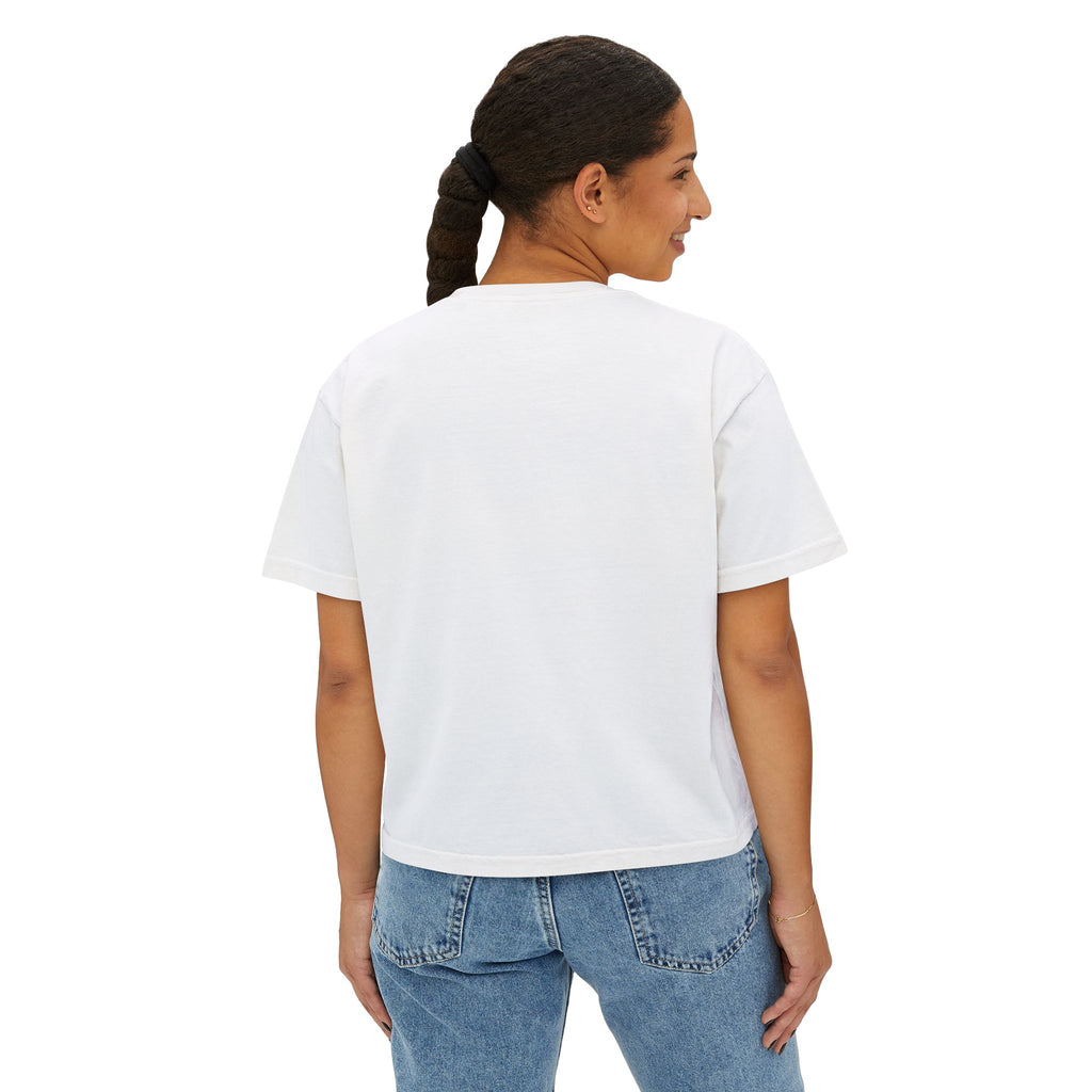 Chill Vibes Only Floral Boxy Tee — Women's Relaxed Crop T‑Shirt