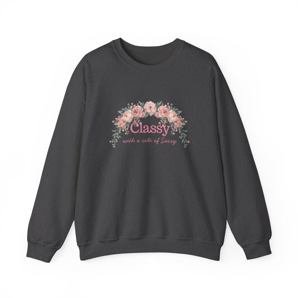 Classy Floral Crewneck Sweatshirt — "Classy with a touch of grace"