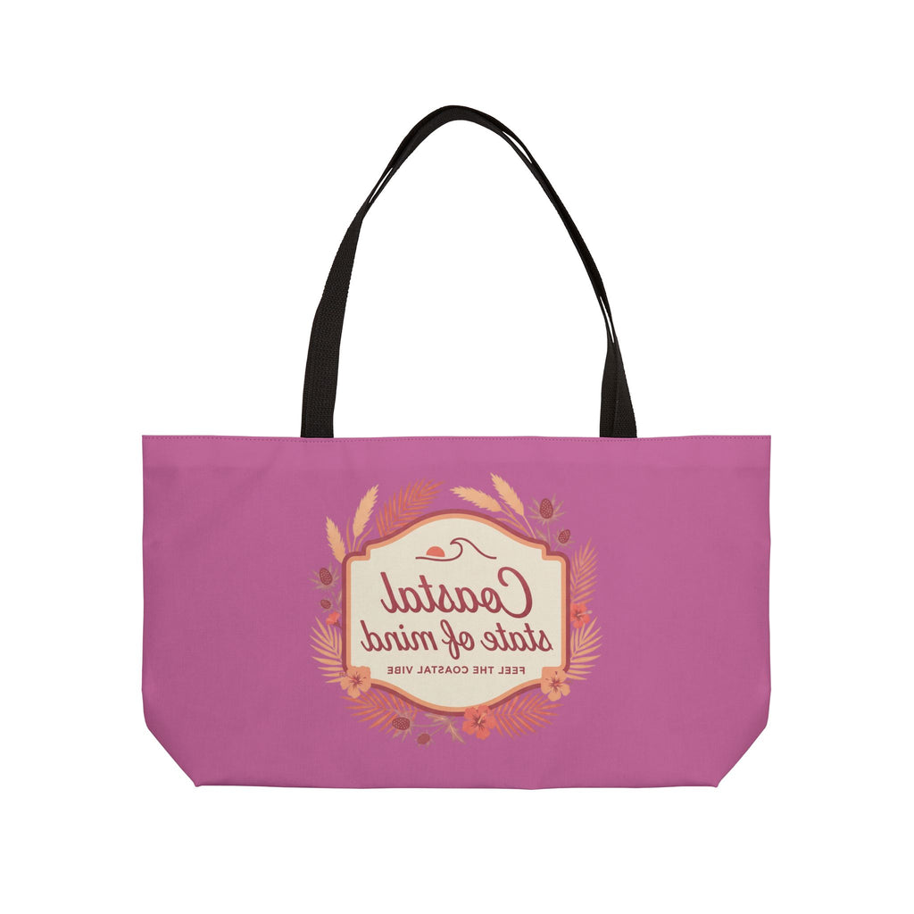 Weekender Tote Bag — "Coastal State of Mind" Beach Weekend Tote
