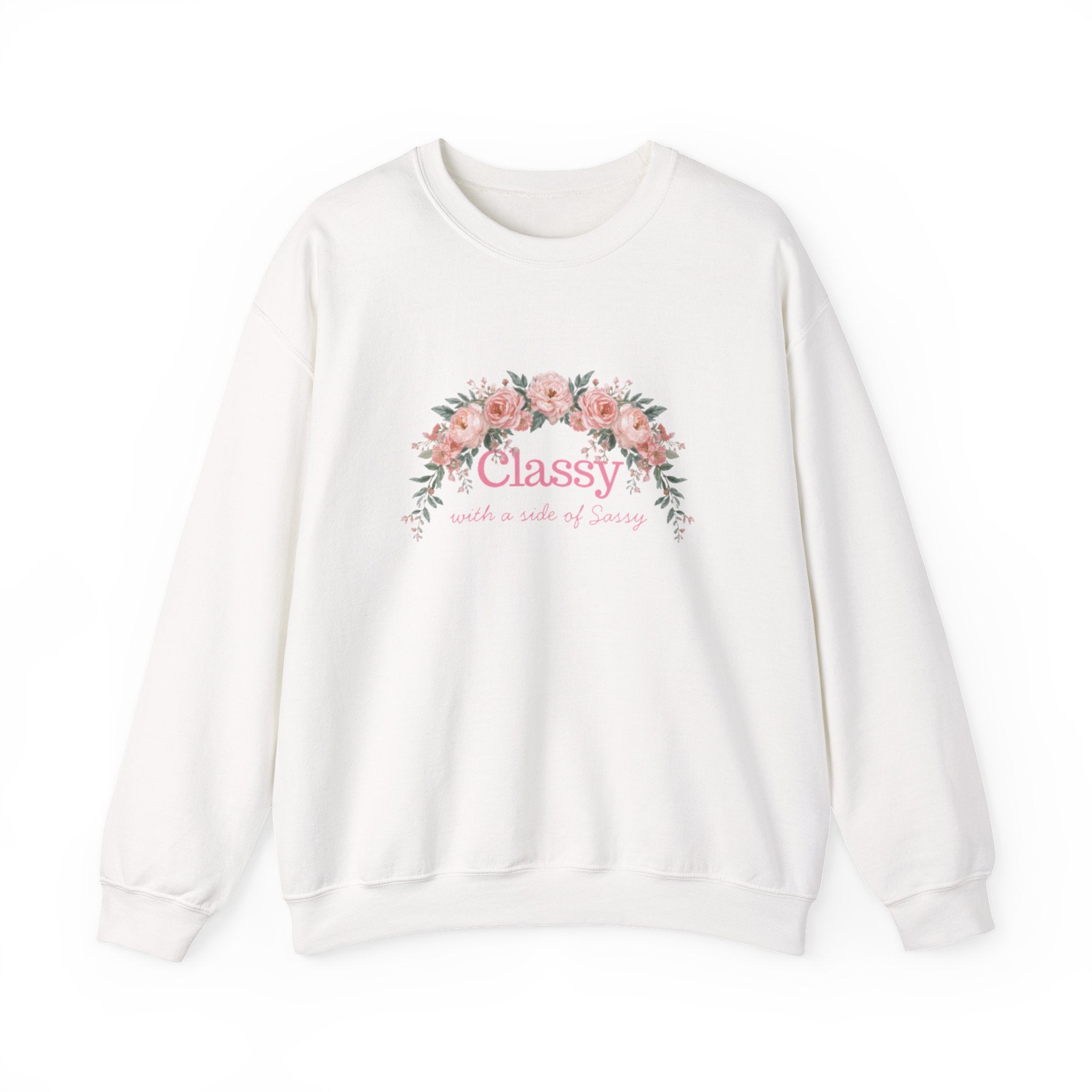 Classy Floral Crewneck Sweatshirt — "Classy with a touch of grace"