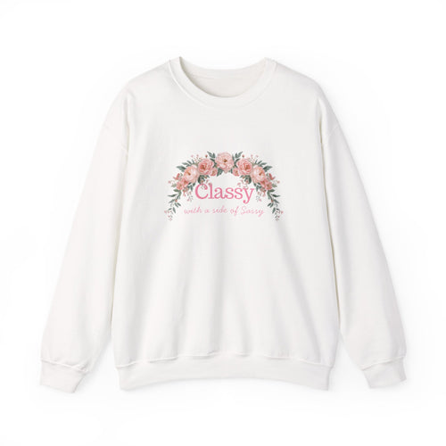 Classy Floral Crewneck Sweatshirt — "Classy with a touch of grace"