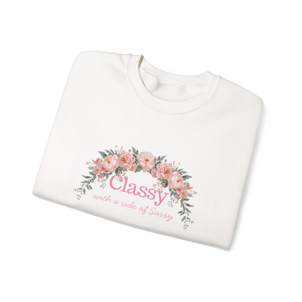 Classy Floral Crewneck Sweatshirt — "Classy with a touch of grace"