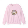 Crewneck Sweatshirt — “I’m Here for the Flowers” Frog Floral Graphic