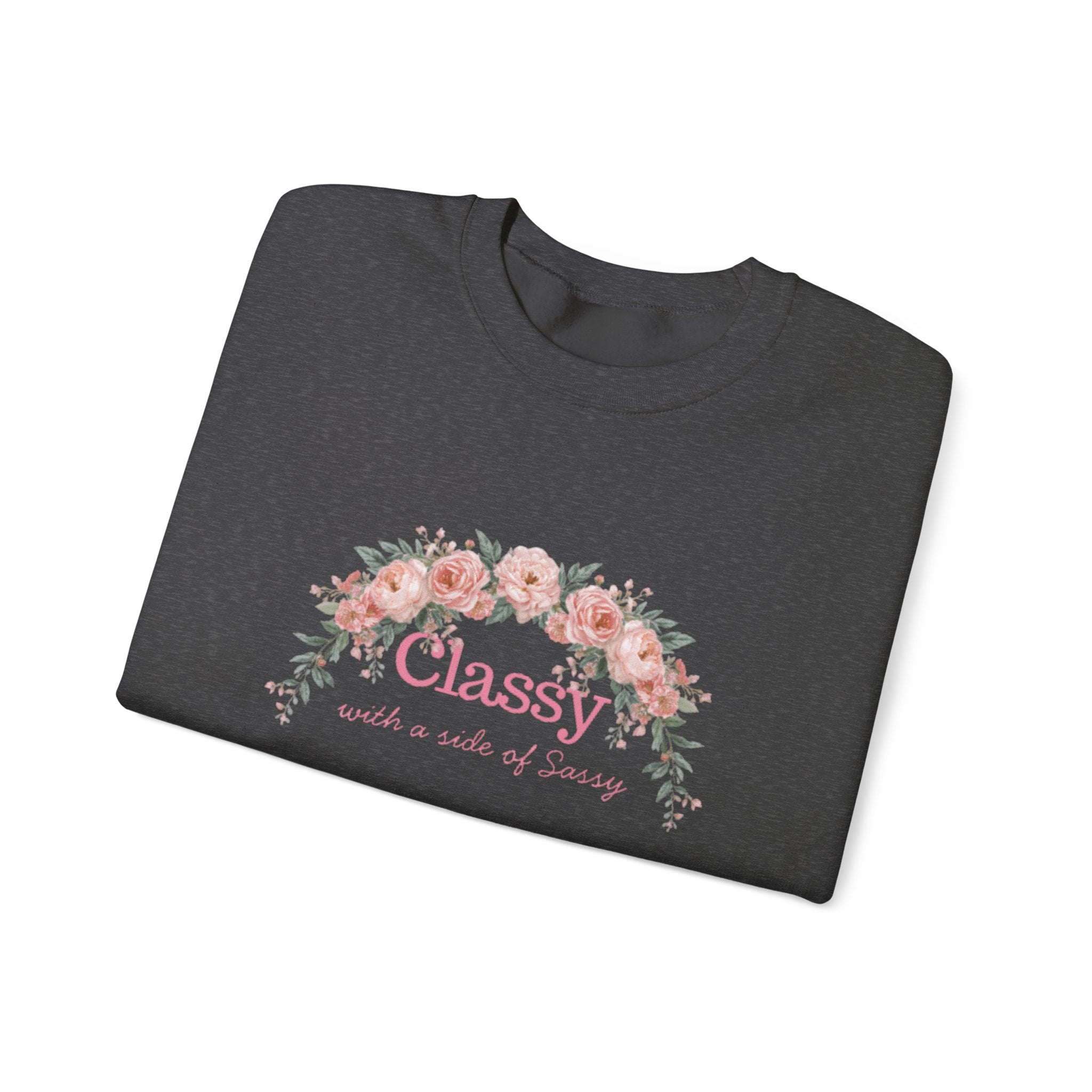 Classy Floral Crewneck Sweatshirt — "Classy with a touch of grace"