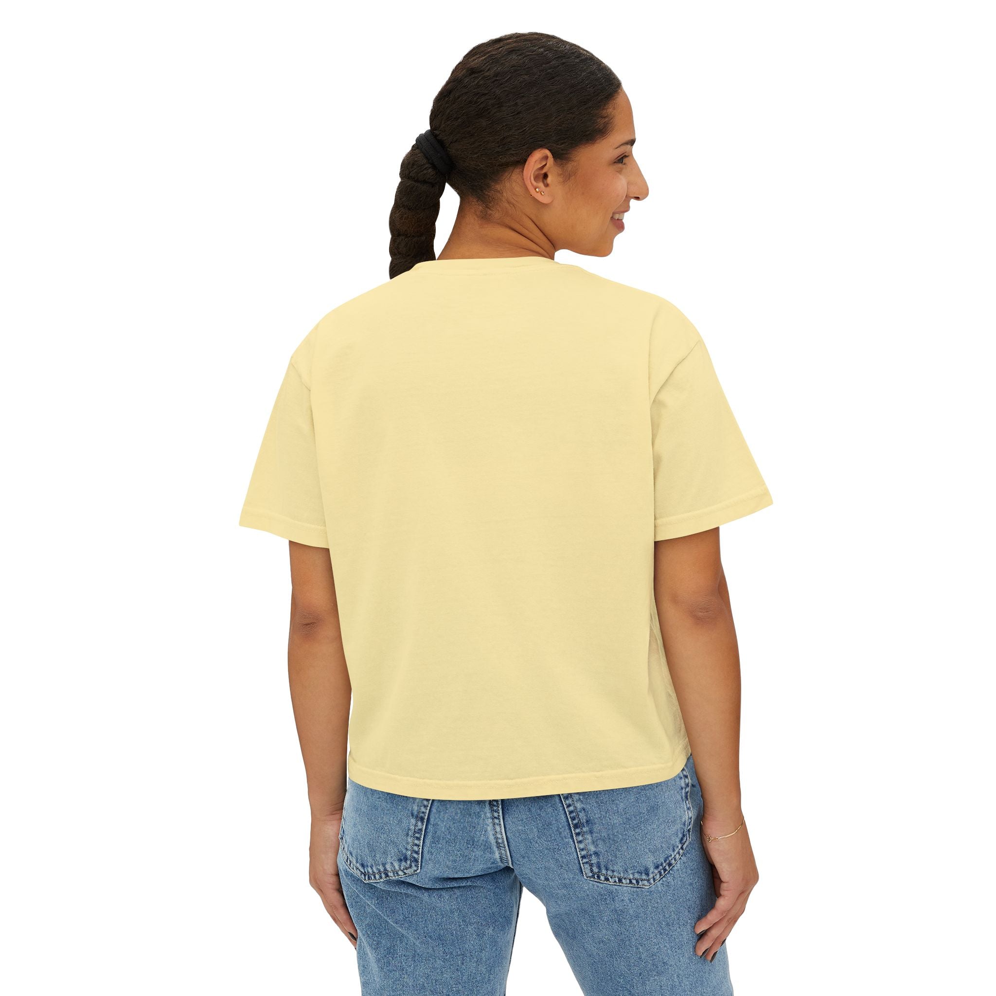 Chill Vibes Only Floral Boxy Tee — Women's Relaxed Crop T‑Shirt