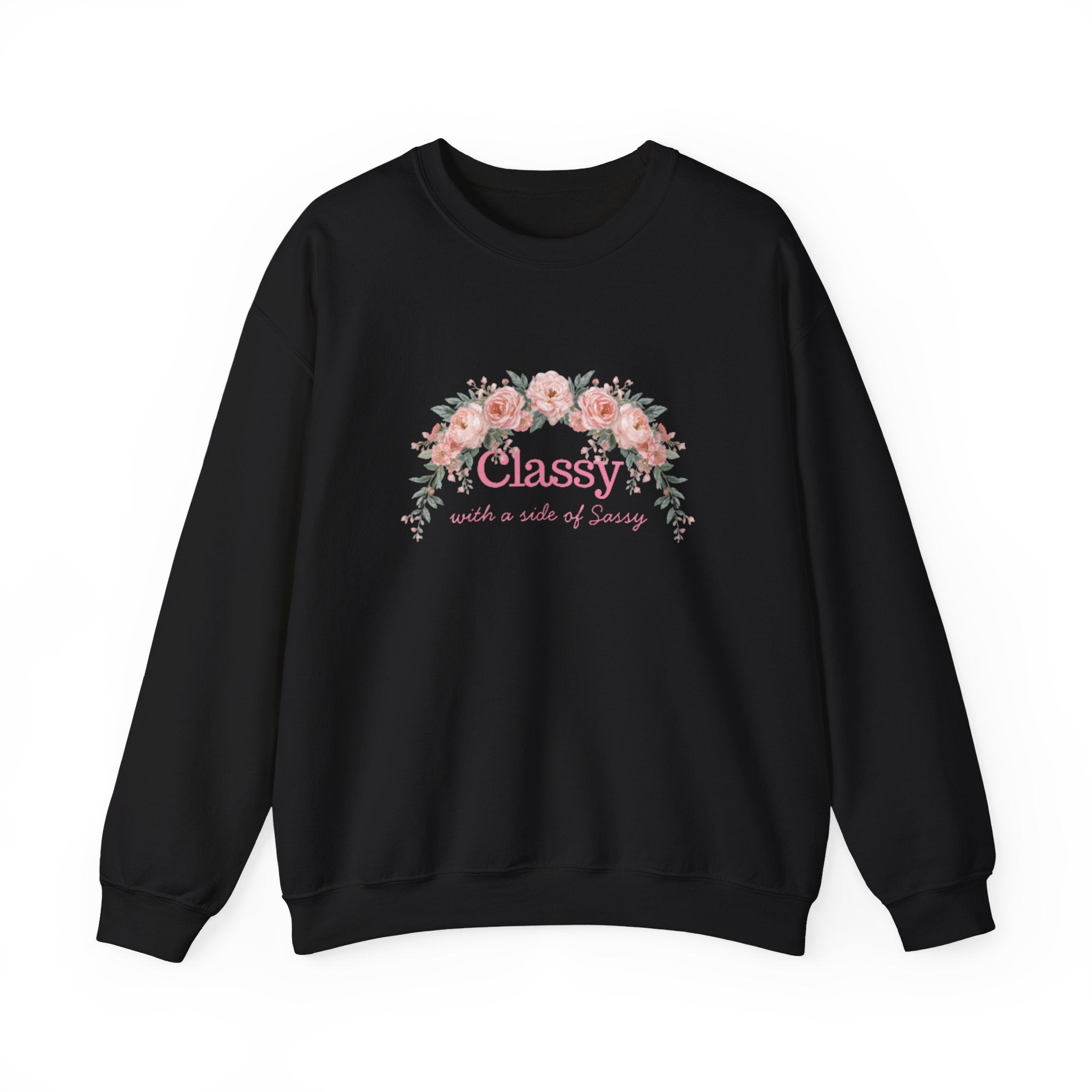 Classy Floral Crewneck Sweatshirt — "Classy with a touch of grace"