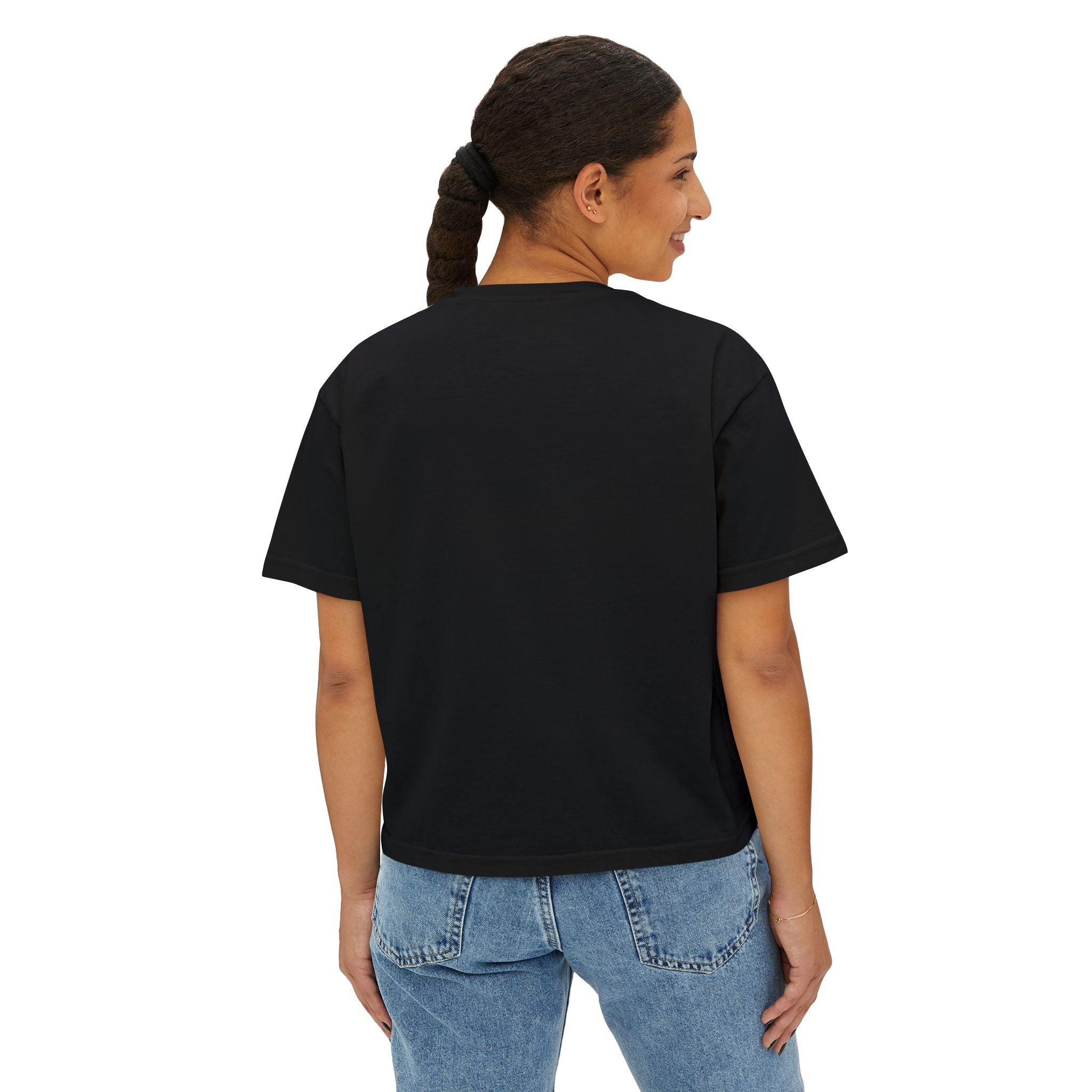 Chill Vibes Only Floral Boxy Tee — Women's Relaxed Crop T‑Shirt