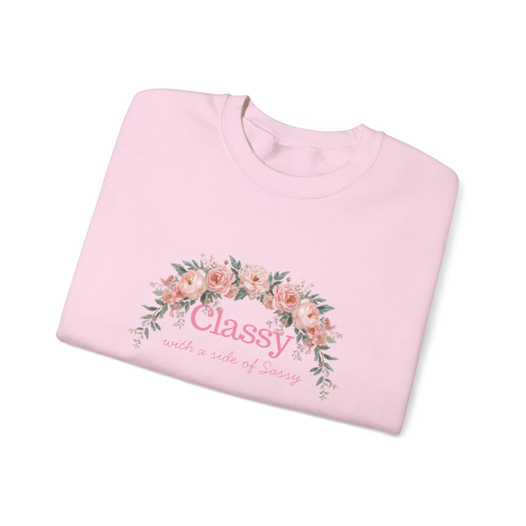 Classy Floral Crewneck Sweatshirt — "Classy with a touch of grace"