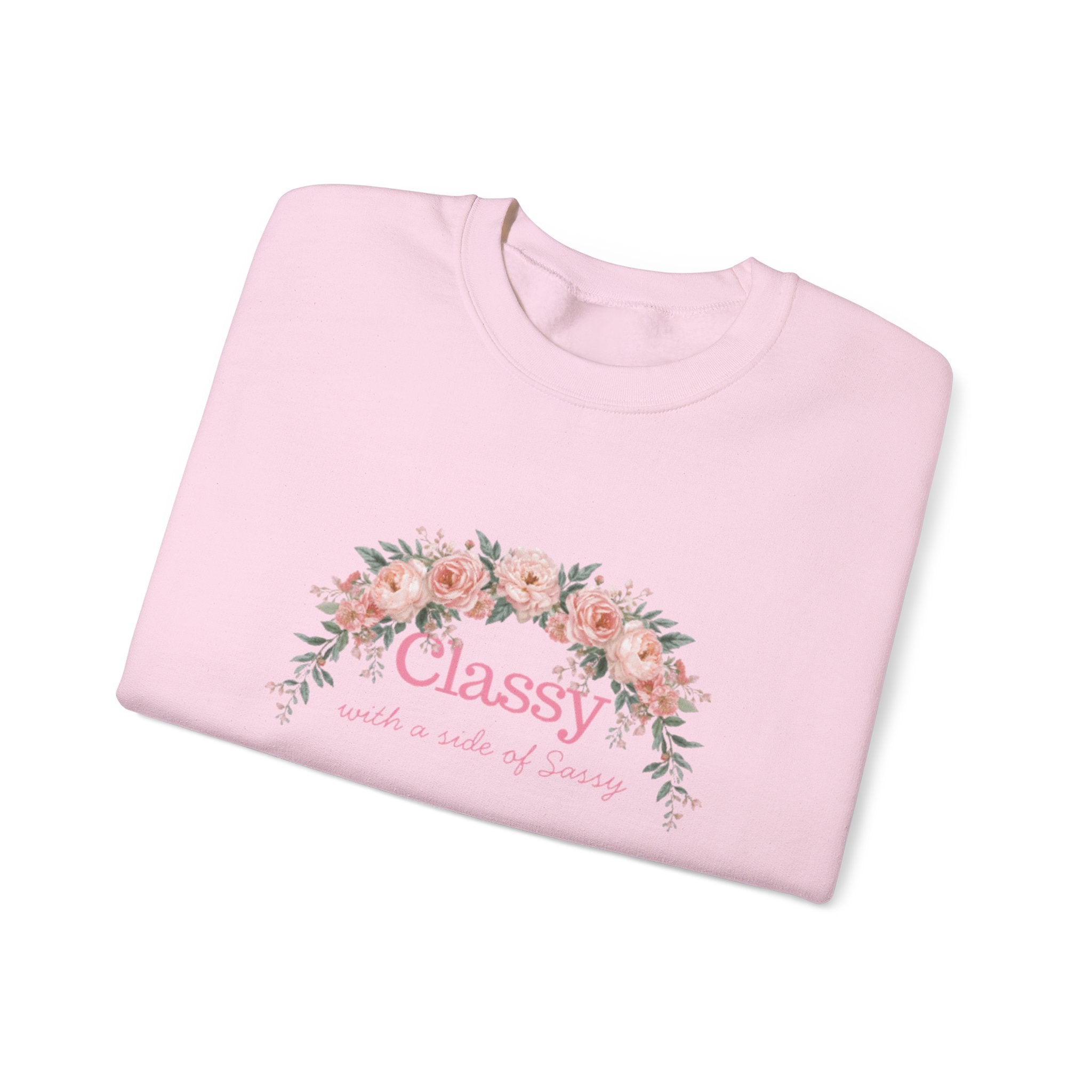Classy Floral Crewneck Sweatshirt — "Classy with a touch of grace"