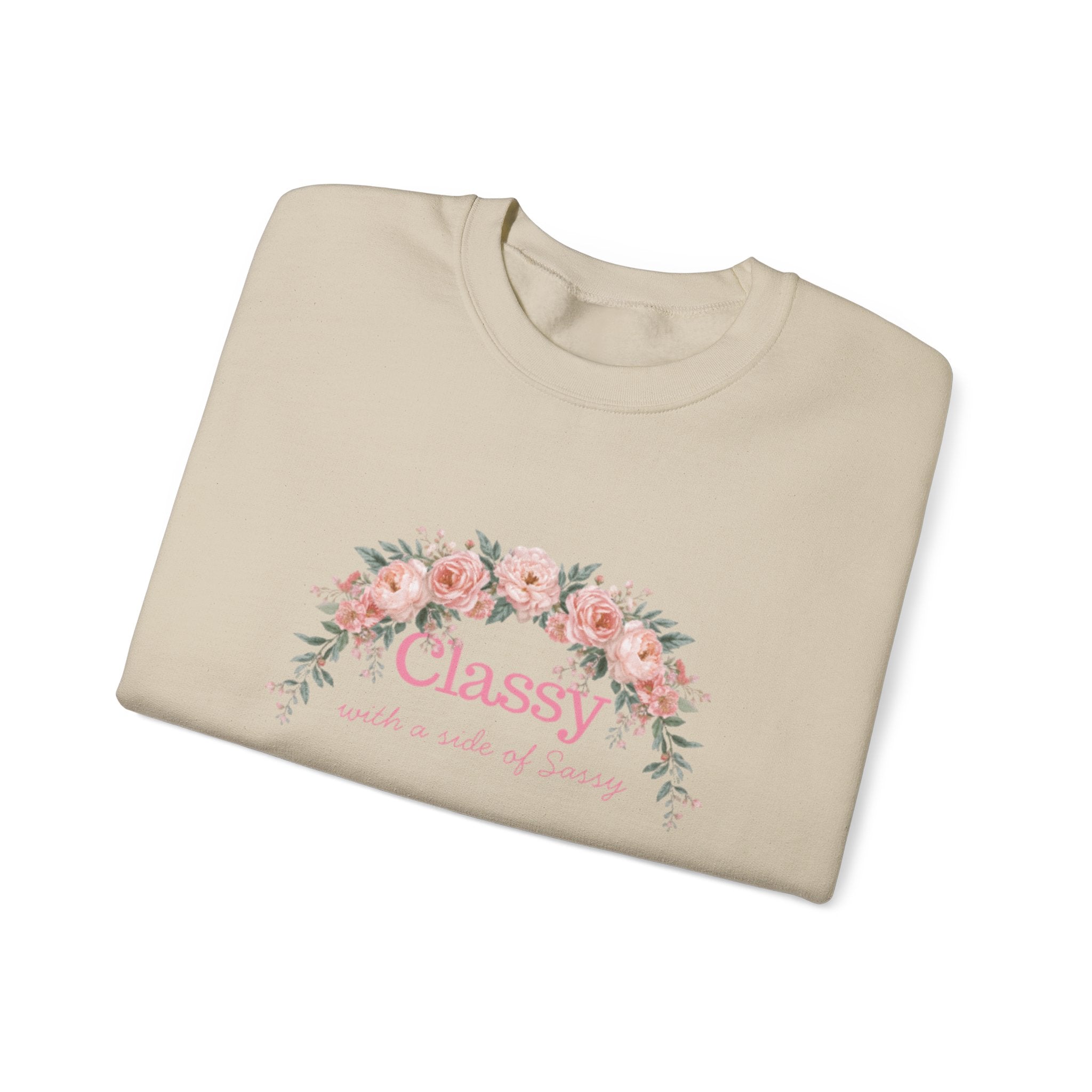 Classy Floral Crewneck Sweatshirt — "Classy with a touch of grace"