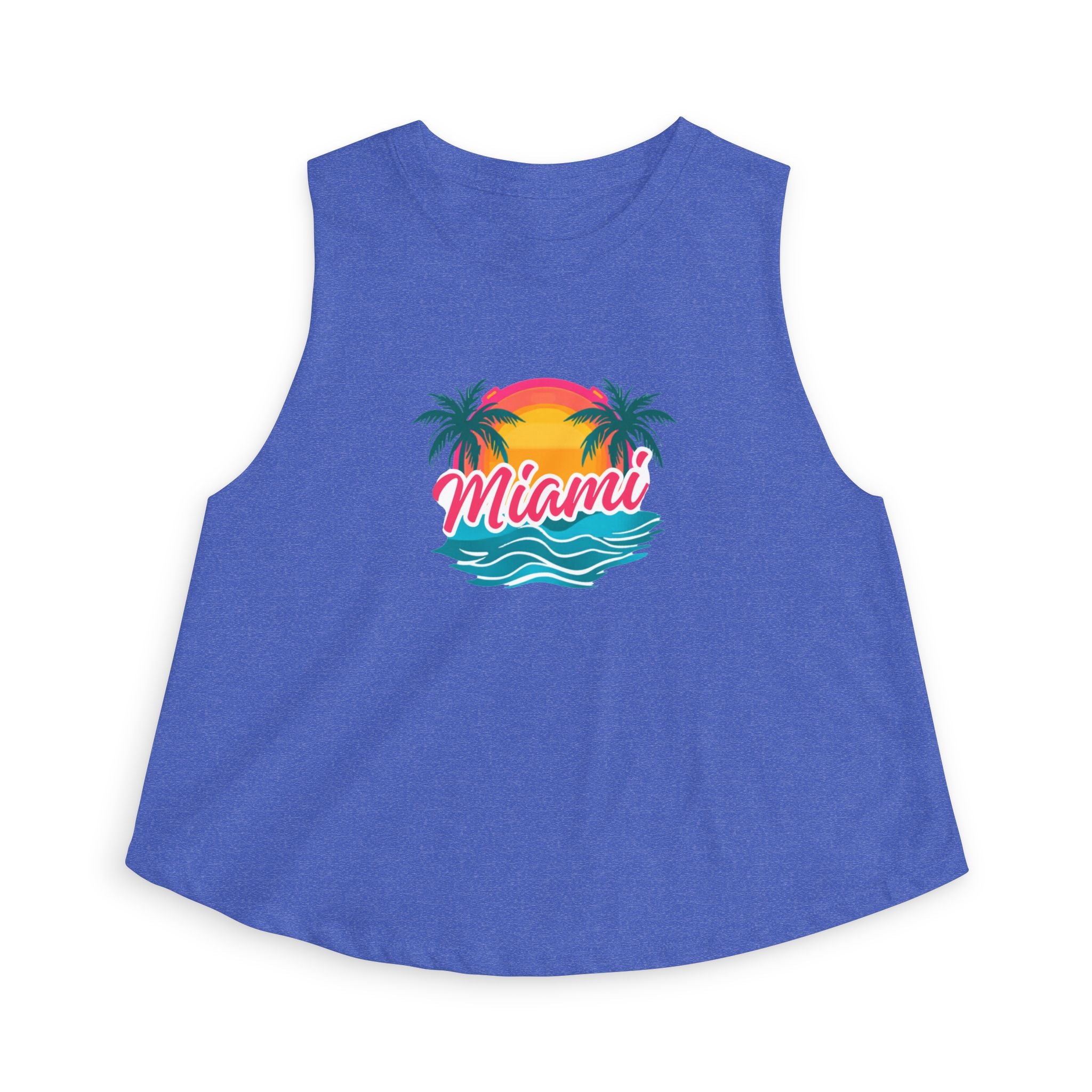 Miami Sunset Crop Top — Retro Palm Beach Tank