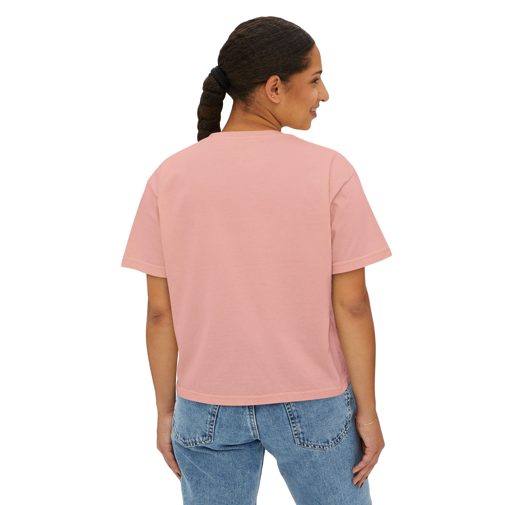 Chill Vibes Only Floral Boxy Tee — Women's Relaxed Crop T‑Shirt