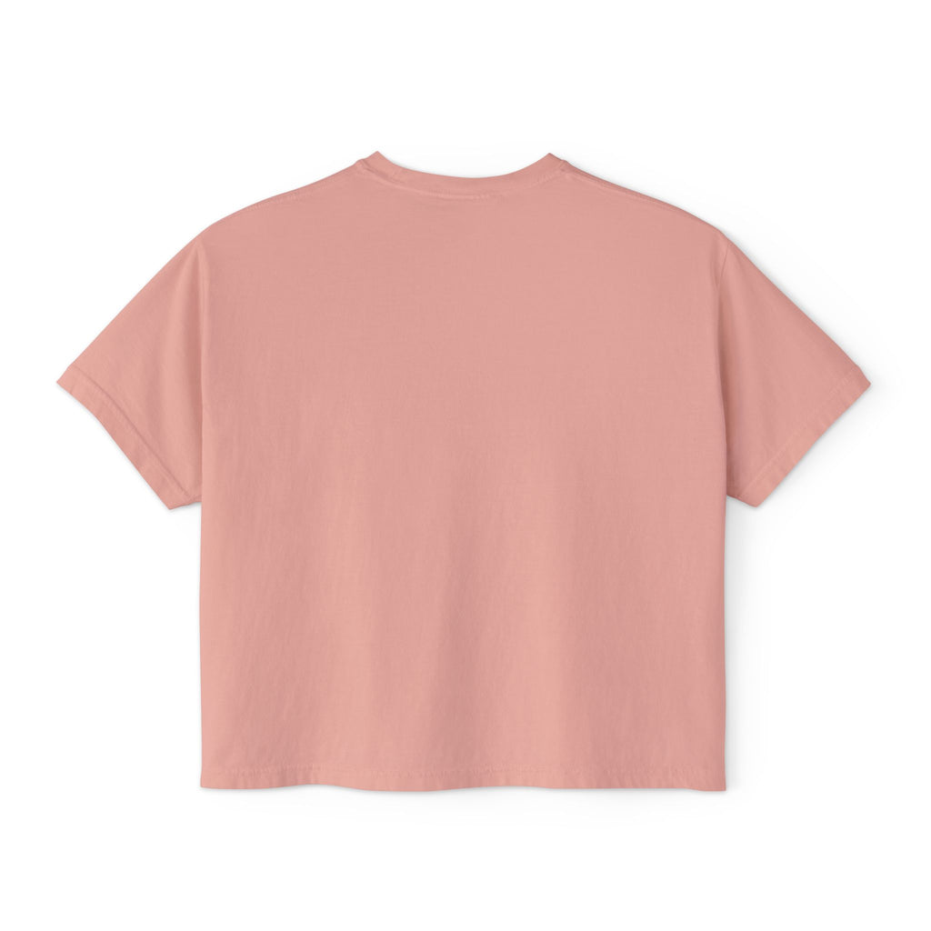 Chill Vibes Only Floral Boxy Tee — Women's Relaxed Crop T‑Shirt