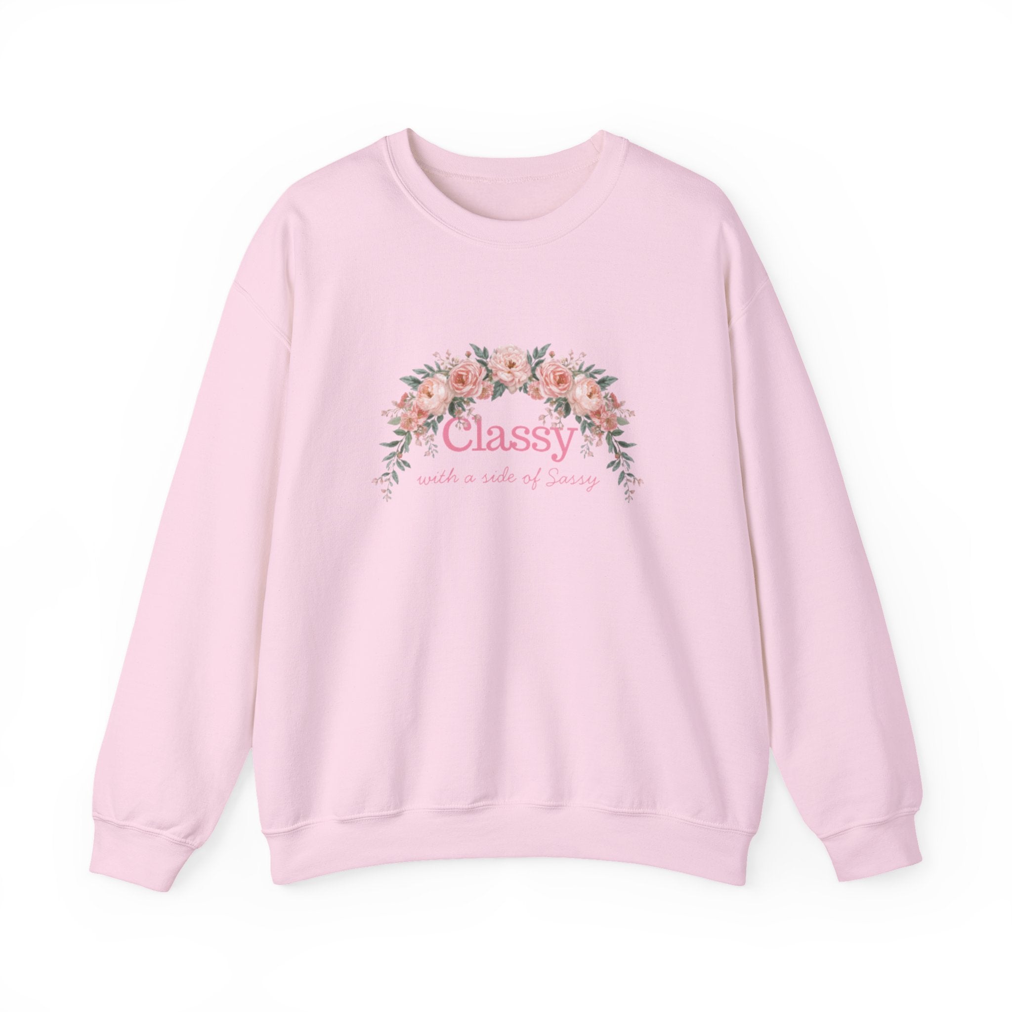 Classy Floral Crewneck Sweatshirt — "Classy with a touch of grace"