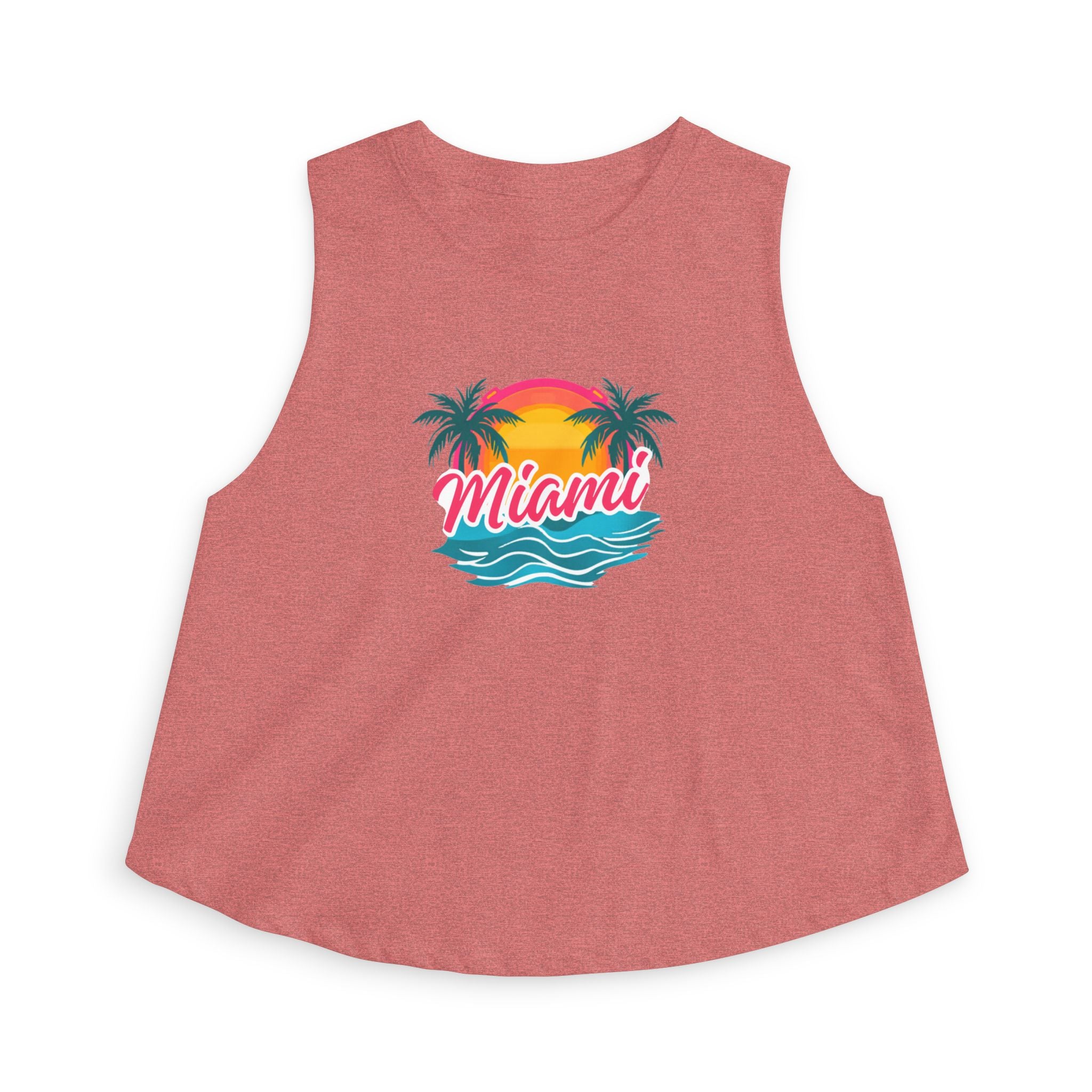 Miami Sunset Crop Top — Retro Palm Beach Tank