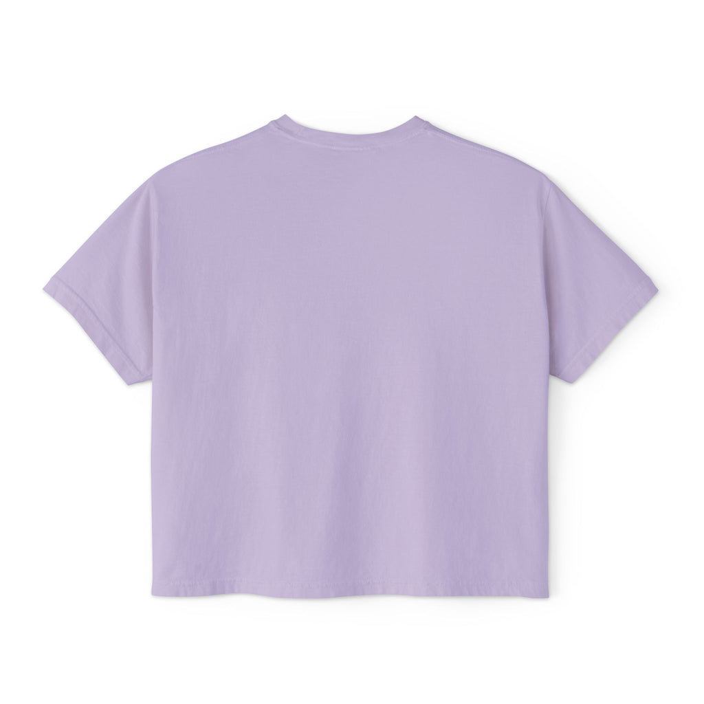 Chill Vibes Only Floral Boxy Tee — Women's Relaxed Crop T‑Shirt