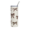 Leopard Bow 20oz Stainless Tumbler – Cute Animal Print Travel Cup