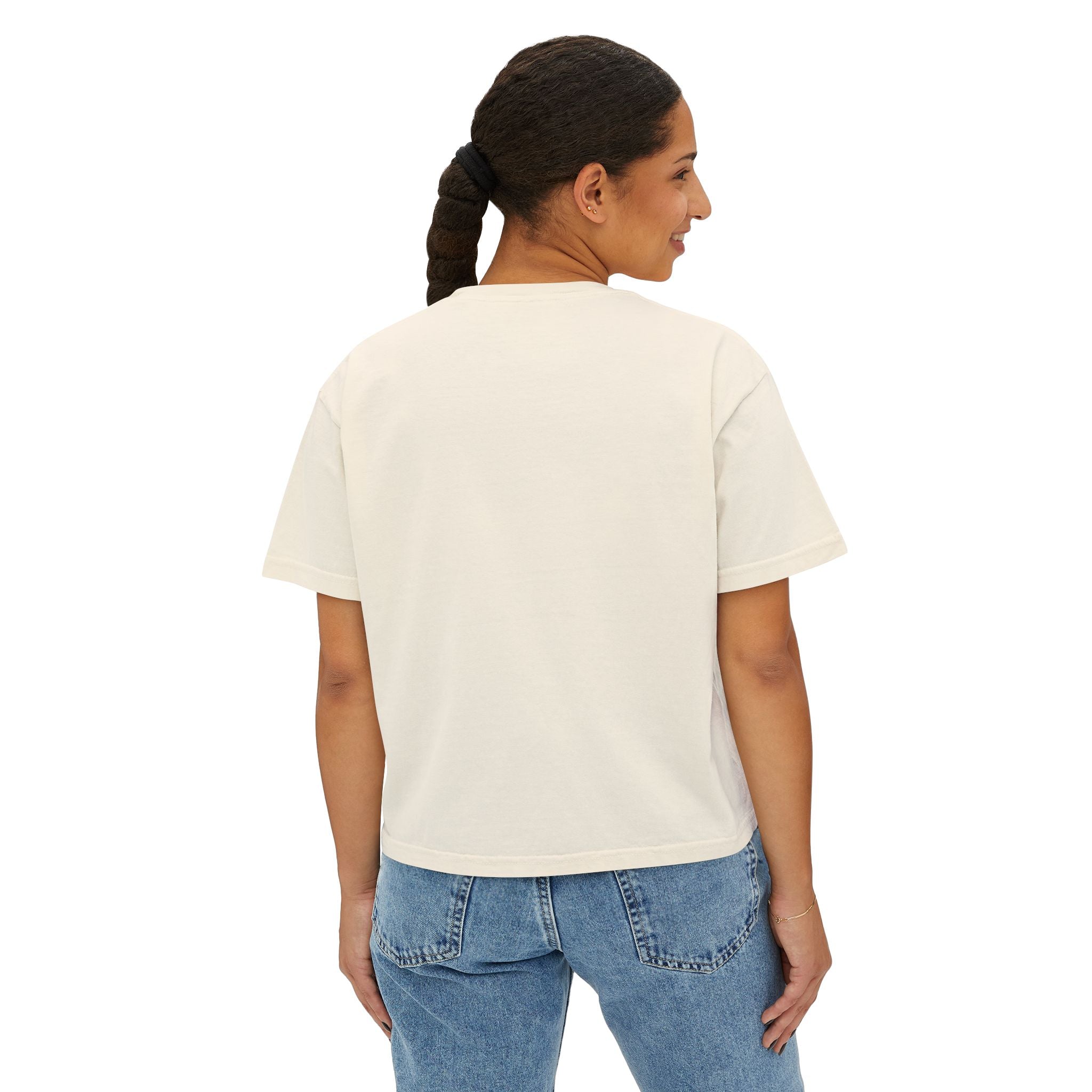 Chill Vibes Only Floral Boxy Tee — Women's Relaxed Crop T‑Shirt