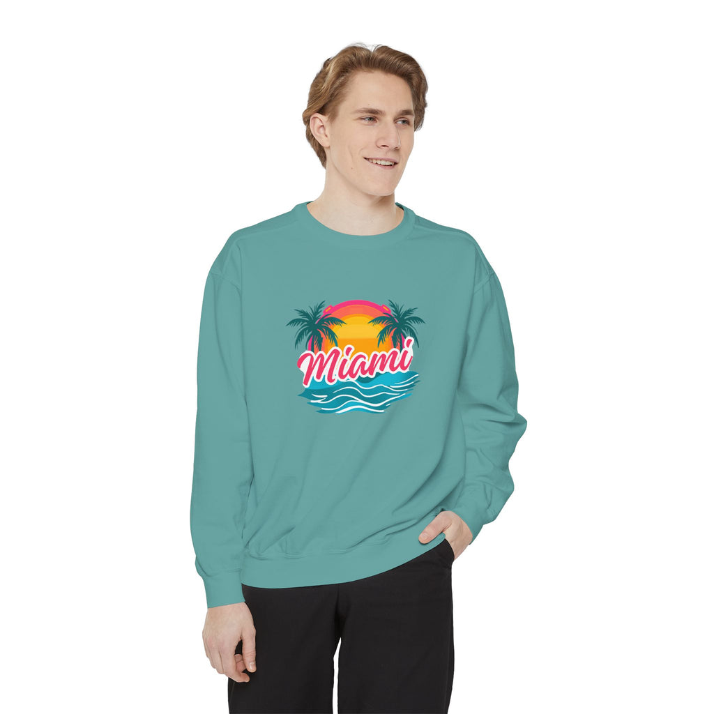 Miami Sunset Sweatshirt — Vintage Palm Beach Crewneck