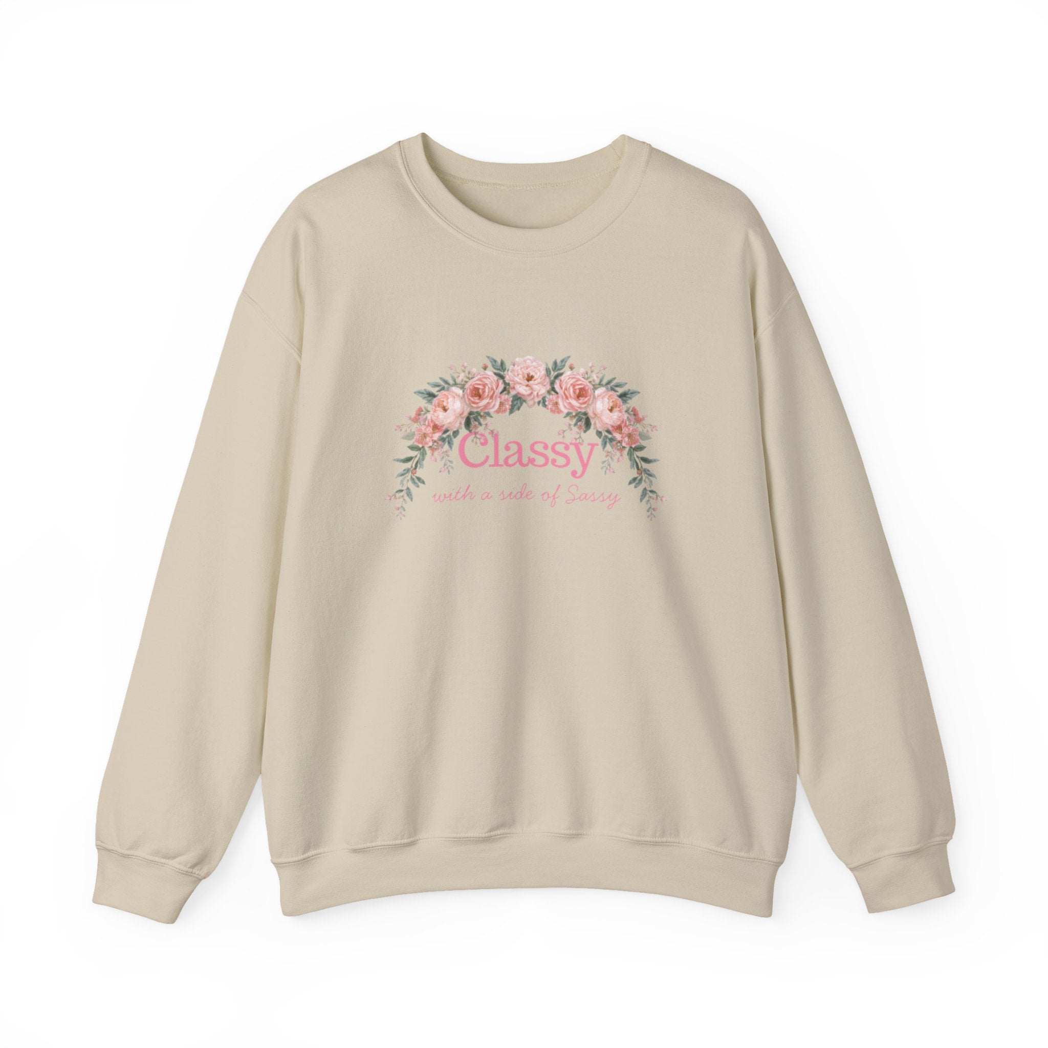 Classy Floral Crewneck Sweatshirt — "Classy with a touch of grace"