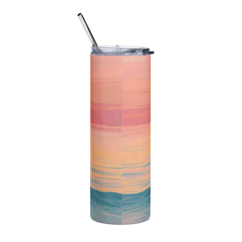 Sunset Ocean 20oz Stainless Tumbler — Beachy Sunset Travel Cup
